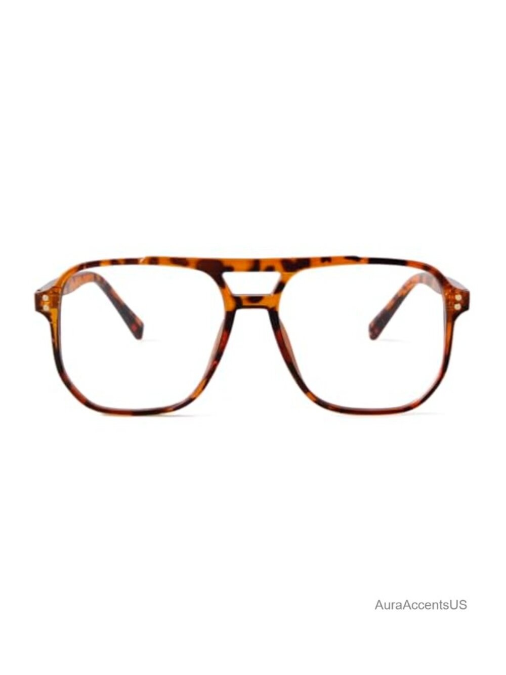Retro Double Bridge Aviator Eyewear Frames Lightweight Square Full Rim